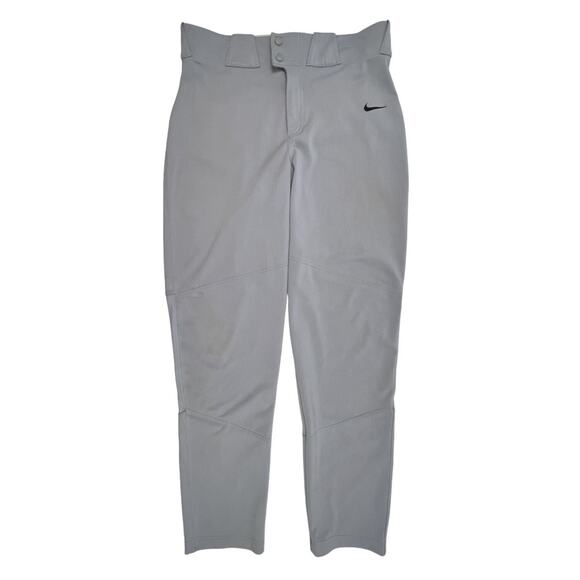 Nike Baseball Pants Mens Large Grey Athletic Engineered Swoosh Pockets - Picture 1 of 9